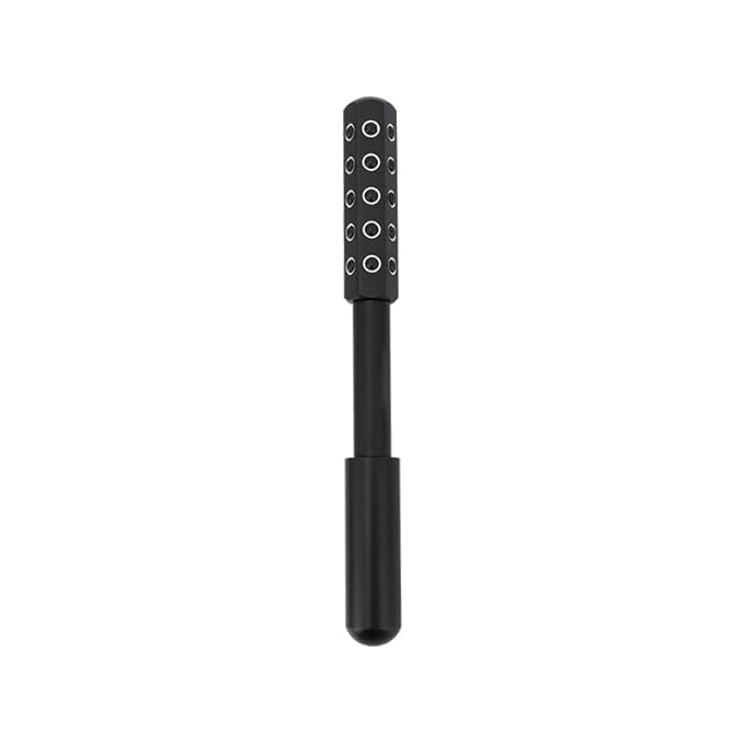 KOTOMI Facial Massage Roller, 30 Germanium Stone Facial Roller for Face Beauty Massage, Helps Blood Circulation, Reduces Puffiness and Redness, Self-Care Gift for All Ages (Black)-GlimoraGlow