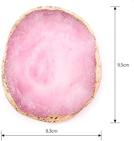 1pc White Golden Edge Resin Nail Art Palettes Nail Mixing Palette Polish Color Mixing Plate Nail Holder Display Cosmetic Mixing Tools Makeup Palette Tray Accessories (white)-GlimoraGlow