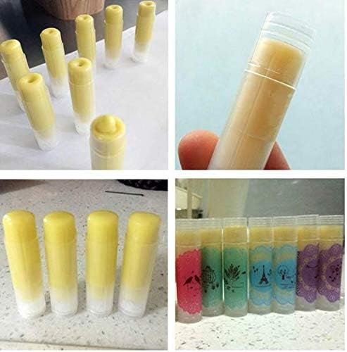12 Pieces Clear Plastic Empty Lip Balm Tubes Containers DIY Lip Balm Lip Gloss Tube Pipe Bottle-GlimoraGlow