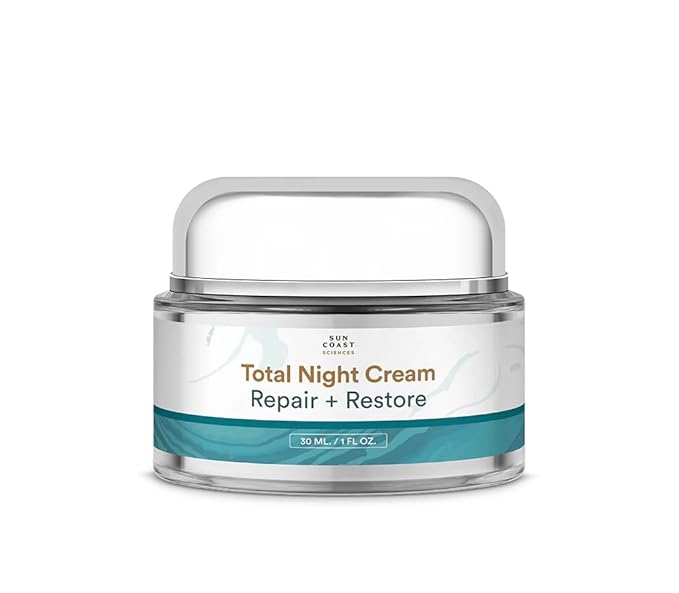 SUN COAST SCIENCES - Total Night Cream, Night Face Cream for All Skin Types, by Dr. Mark Rosenberg - 1 fl oz-GlimoraGlow