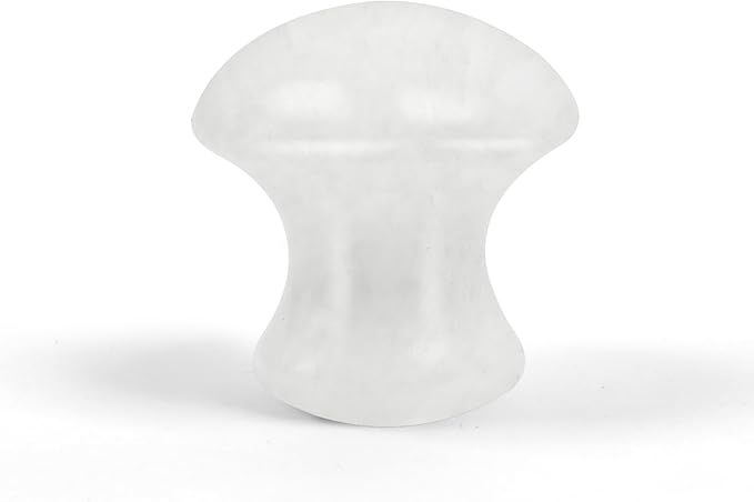 1 Pc Mushroom Jade Gua Sha Facial Tools, Jade Roller Guasha Massage Crystal WhiteJade Stone Mushroom Shaped Face Lift Remove Wrinkles Massager for Women Spa, Massage Knobs for Body Relaxing-GlimoraGlow