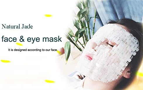 Jade Face Sleeping Mask, Jade Mask for Relieving Face & Eye Puffiness Migraine, Anti Wrinkle Mask Therapy, Yoga Meditation Tools (Clear Crystal)-GlimoraGlow
