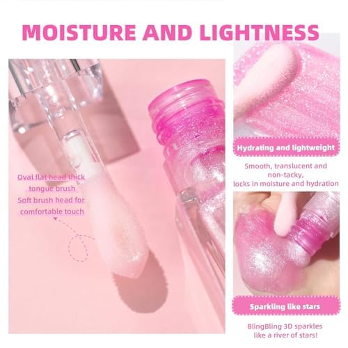 Hydrating Lip Gloss Transparent Lip Care, Magic Color Changing Moisturizing Lip Glow Oil Plumping Glimmer Glow Lipstick, Long Lasting Moisturizing Non-sticky Fresh Texture Lip Oil(201#Change Color)-GlimoraGlow