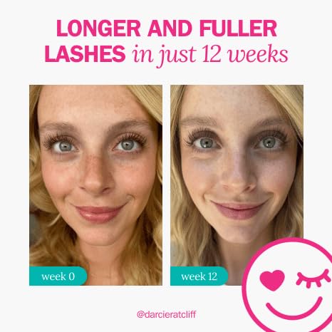 fLASH Eyelash Serum for Long, Curled Natural Lashes - Enhances & Strengthens, Safe & Effective Formula for Contact Wearers & Sensitive Eyes, 3 Month Supply - 2mL (0.07 Fl Oz)-GlimoraGlow