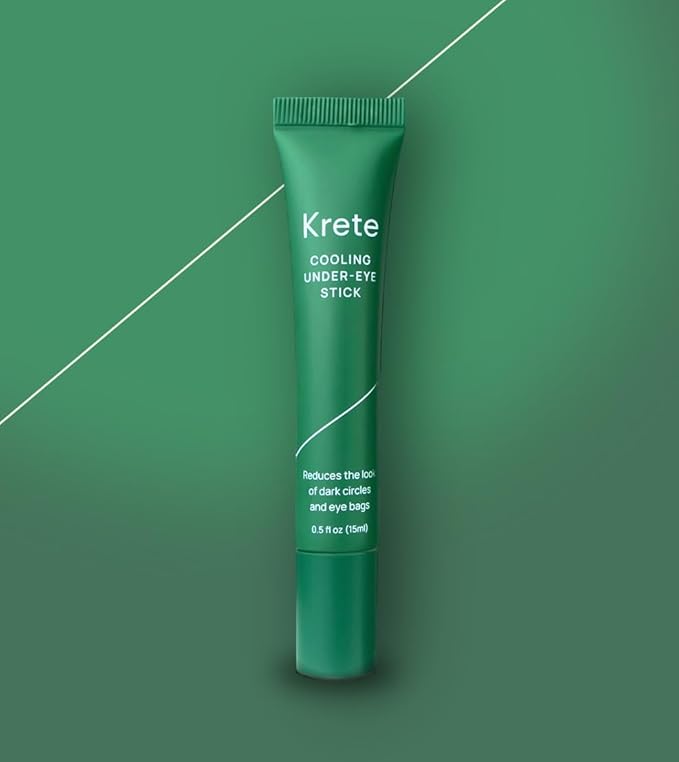 KRETE Cooling Under-Eye Stick with Liposomal Caffeine and Tripeptide-5 - Helps with Dark Circles and Puffiness, Vegan & Cruelty-Free, 15ml-GlimoraGlow