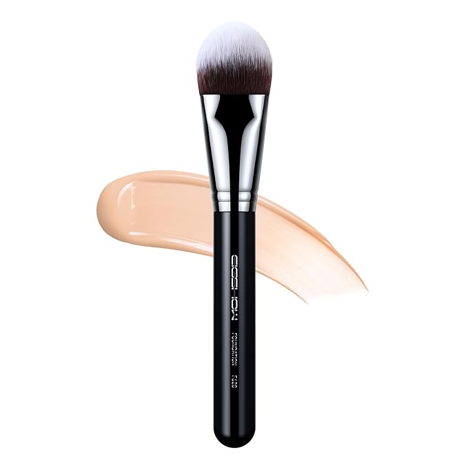 EIGSHOW Flat Foundation Brush, Large Face Makeup Brush with Soft Dense Synthetic Bristles for Blending Liquid Cream Powder (F628)-GlimoraGlow
