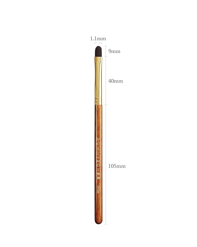 Desert Oak Series Pixel-Precise Detail Concealer Brush - Micro Teardrop Head for Acne Scars & Dark Spots, Sustainable Bubinga Handle (CM 195)-GlimoraGlow