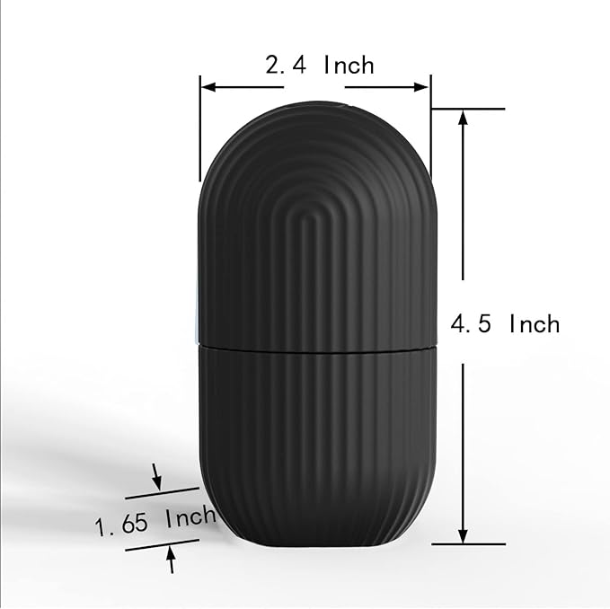 ice face roller, ice mold for face and Eyes, Reusable Massage Silicone Beauty Tool, Naturally Conditioning And Skin Care, De-Puff Eye Bags, Reduce Migraine Pain (Black)-GlimoraGlow