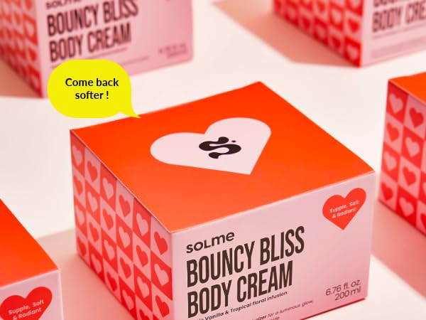 SOLME Brazilian Bum Bum Body Lotion Bouncy Bliss | Skin Tightening Body Butter with Coconut & Jojoba Oil, Collagen & Avocado Extract | Glowing Skin | Peach Vanilla Scent | K-Beauty, 6.76 fl. oz.-GlimoraGlow