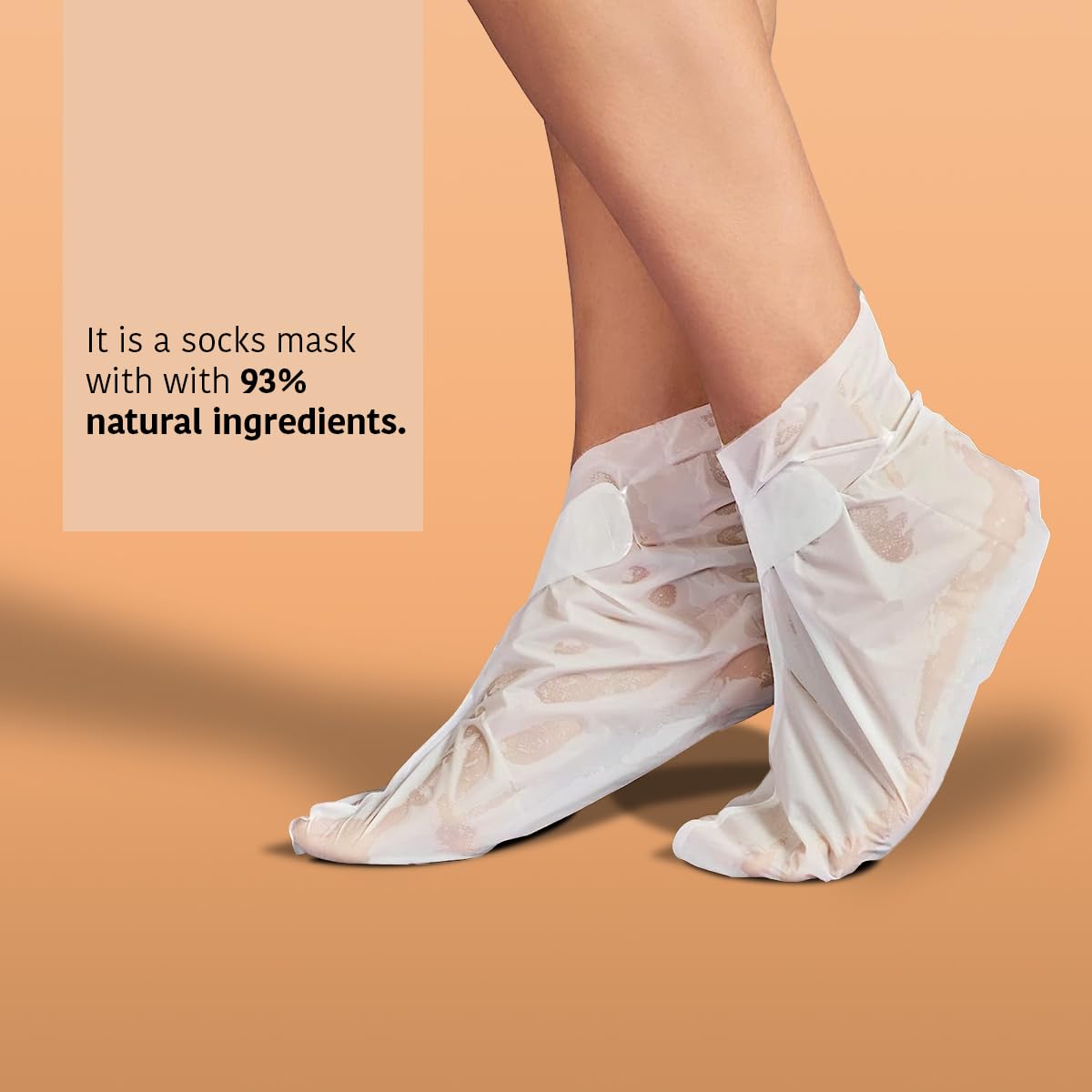 IROHA NATURE Repairing Foot Mask Socks with Peach & Shea Butter | 4 Pairs | Deep Hydration & Instant Repair | For Dry & Cracked Feet | Natural & 100% Vegan | Proven Results-GlimoraGlow