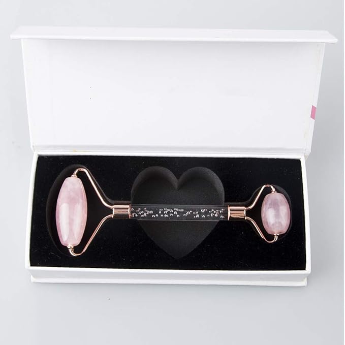 Jade Roller and Gua Sha Set - Facial Body Eyes Neck Massager Tool for Beautiful Skin Detox - Reduce Wrinkles Aging -(Southern Jade)-GlimoraGlow