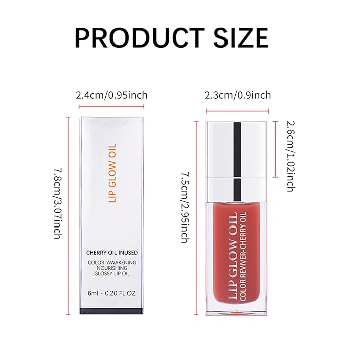 Hydrating Lip Glow Oil Moisturizing Plumping Lip Tint Lip Gloss Transparent Lip Balm Long Lasting Nourishing Repairing Lightening Lip Lines (012# ROSEWOOD)-GlimoraGlow