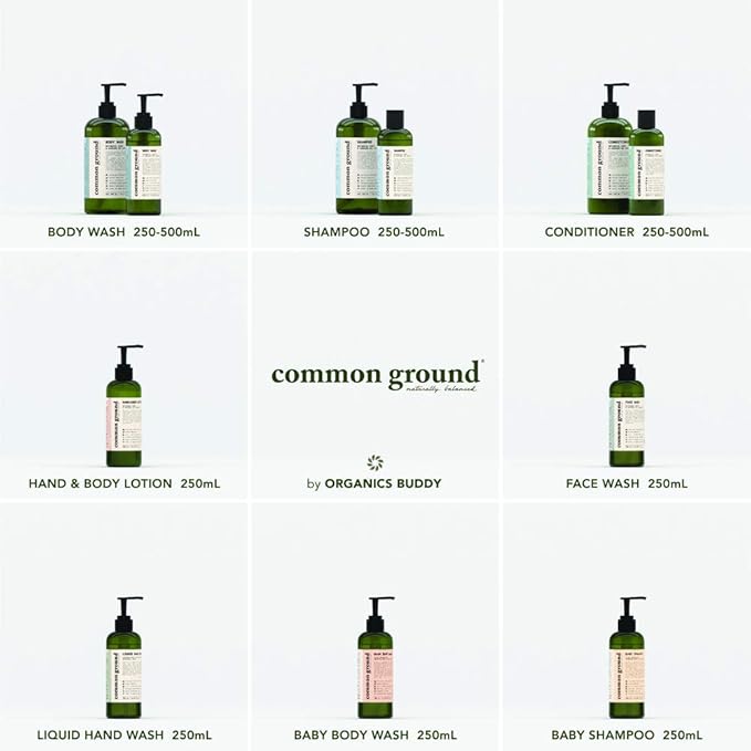 COMMON GROUND Natural Lotion Moisturizer - Paraben & Cruelty Free - Non Greasy, Vegan, Plant-Based, Avocado Oil - All, Men, Women, Eczema, Sensitive Skin (2 x 8.4 fl oz)-GlimoraGlow