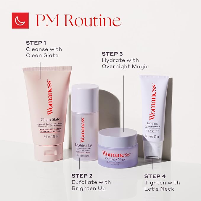 Womaness Let's Neck Firming Serum - Hydrates, Lifts, and Smoothes with Cooling & Massaging Roller Applicator - Cream for Women to Smooth Wrinkles & Tightening Sagging Skin - 50ml Roller-GlimoraGlow