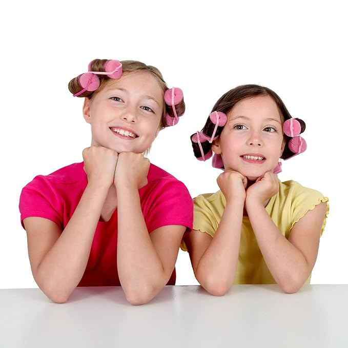 24 Pieces Foam Sponge Hair Rollers - Soft Sleeping Hair Curlers for Hair Styling (2inch, Pink)-GlimoraGlow