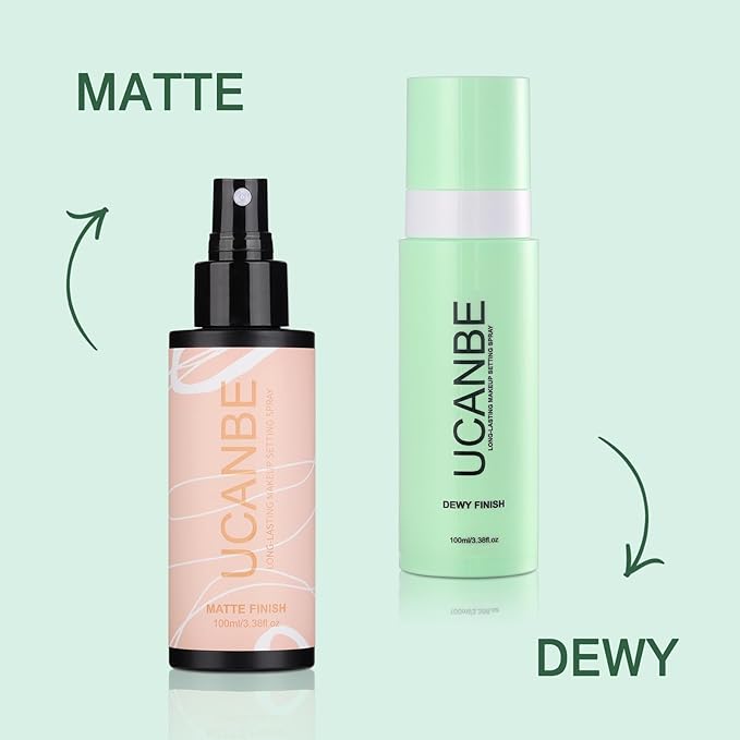 UCANBE Makeup Setting Spray, Dewy Finish Long Lasting Make Up Spray, Hydrating, Fast Drying Face Mist for Natural Glow, 3.38 fl oz-GlimoraGlow