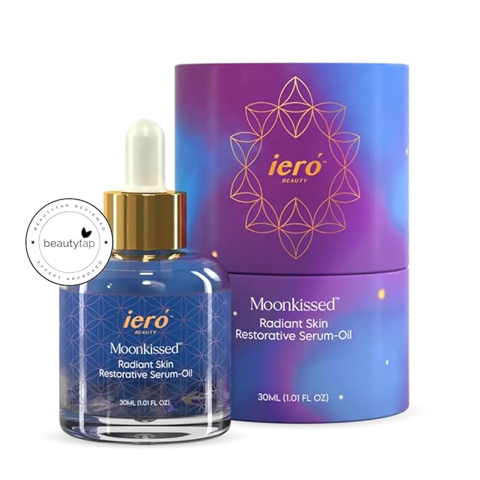 ieró Beauty Moonkissed Radiant Skincare Restorative Serum Oil | Face Moisturizer | Hydrating Face Oil | Anti Aging | Restore Suppleness | All Skin Types | Paraben & Silicone Free, 1 FL OZ/30ML-GlimoraGlow