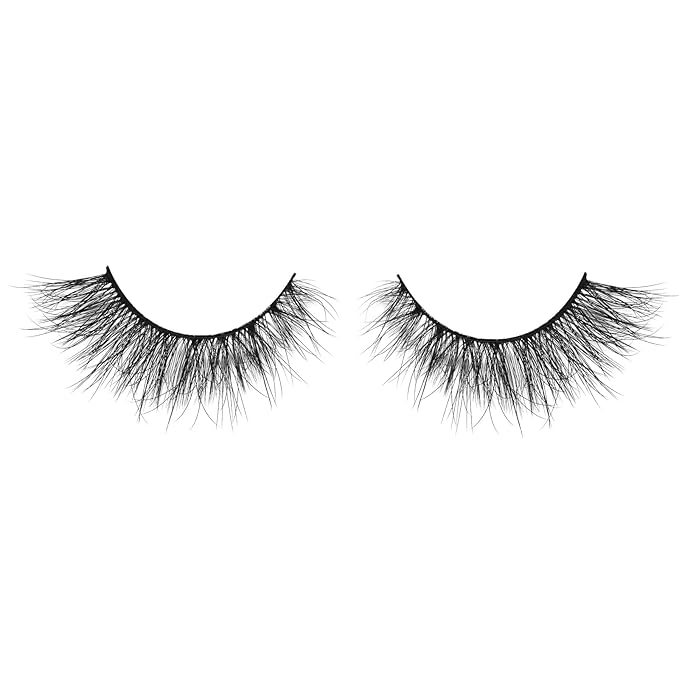 Fake Lashes Natural Wispy Lashes Airy Volume Faux Mink Lashes Fluffy Long False Eye Lashes Sets Pack 18MM Reusable Eyelashes A05-GlimoraGlow