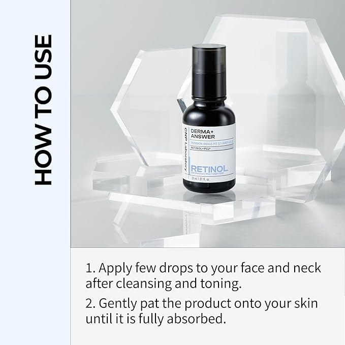 CNP Retinol PCL Eye Treatment Serum (1.01 fl.oz/ 30ml) - DermaAnswer Tension Angle-Fit Ampule, Under Eye Tightening, Firming, Korean Night Skincare, Fine Lines and Dark Circles-GlimoraGlow