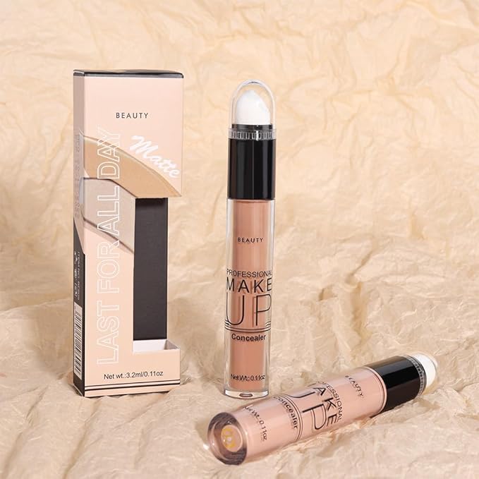 2 Pack Liquid Foundation Cream for Face Makeup,Durable Full Coverage Matte Concealer Make Up,Oil Control & Waterproof Base Primer -0.35+0.35 Fl.Oz (03+04#)-GlimoraGlow