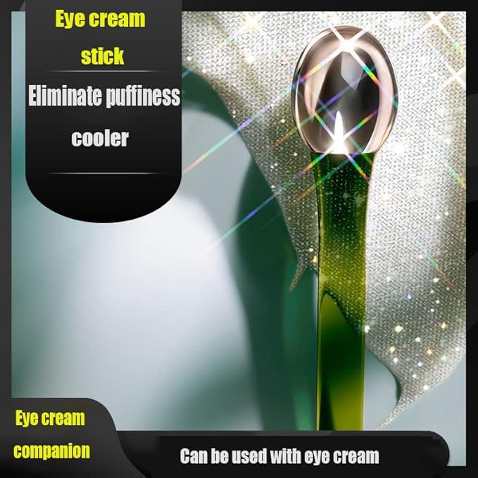 2 PCS Portable Eye Serum Cream Applicator Eyes Massage Tool, Can Be Used As Eyes Cream Spoon, Reduce Eye Swelling Flannel small gift bag-GlimoraGlow