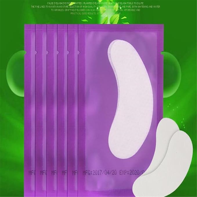 100 Pairs Set,Eye Gel Patches,Under Eye Pads Lint Free Lash Extension Eye Gel Patches (purple)-GlimoraGlow