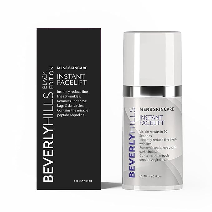 Beverly Hills Mens Instant Facelift and Eye Serum Treatment for Dark Circles, Puffy Eyes, and Wrinkles-GlimoraGlow