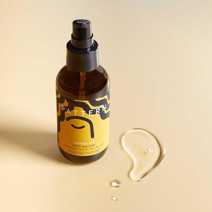 PATTERN Beauty by Tracee Ellis Ross Jojoba Hair Serum, 3.9 Fl Oz, Safflower, Jojoba, Rosehip, Olive & Lavender Oils, Lightweight Moisture Boost for Hair and Scalp-GlimoraGlow