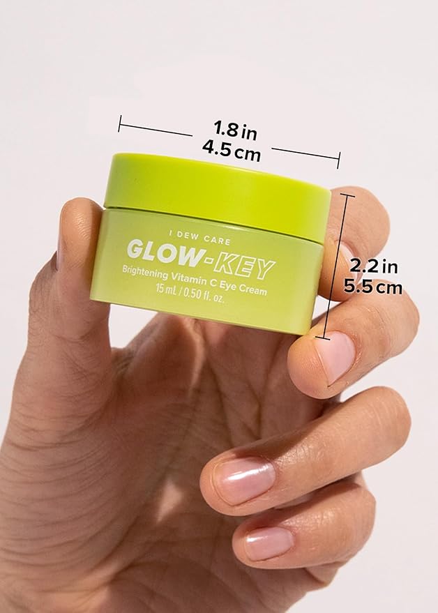 I DEW CARE Vitamin C depuffing Eye Cream with Eye Roller Set | Korean Skin Care Dark Circles Under Eye Treatment with Hyaluronic Acid, Niacinamide | 0.50 Fl Oz | Not Tested on Animals-GlimoraGlow