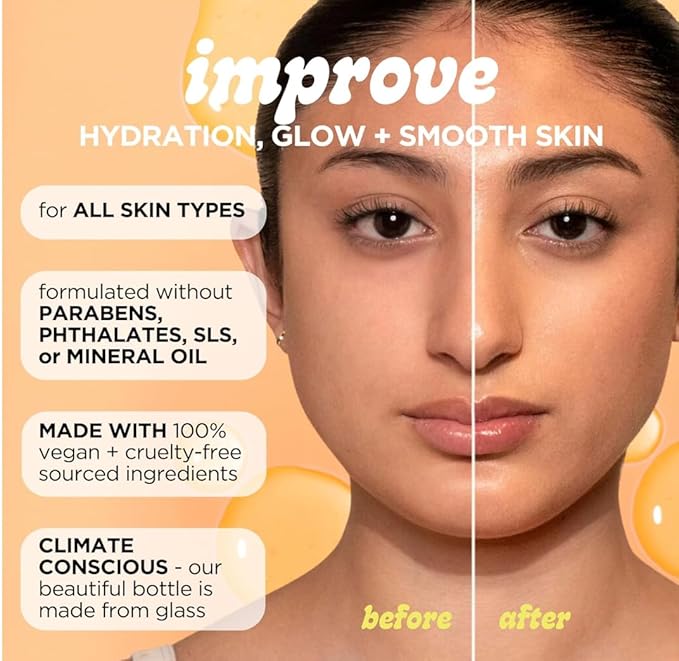 Pacifica Vitamin C Face Serum - Glow Baby Booster Facial Serum - Glycolic Acid Serum For Face - Dark Spot Corrector Anti Aging Brightening - Dermatologist Tested, Fragrance Free, Clean Skin Care Vegan-GlimoraGlow