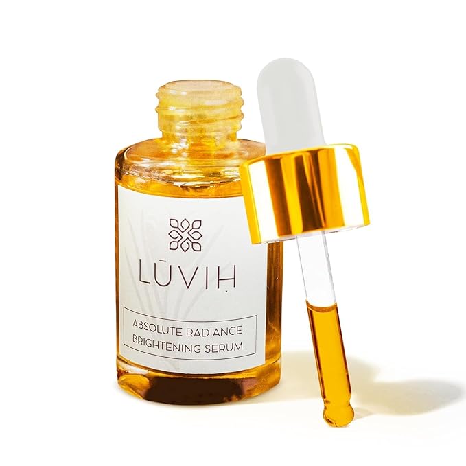 LUVIH Absolute Radiance Brightening Serum – Ayurvedic Dark Spot Corrector & Glow Serum for Women & Men – Nourishing Treatment for Dullness, Uneven Skin Tone & Sun-Stressed Skin – 30 mL-GlimoraGlow