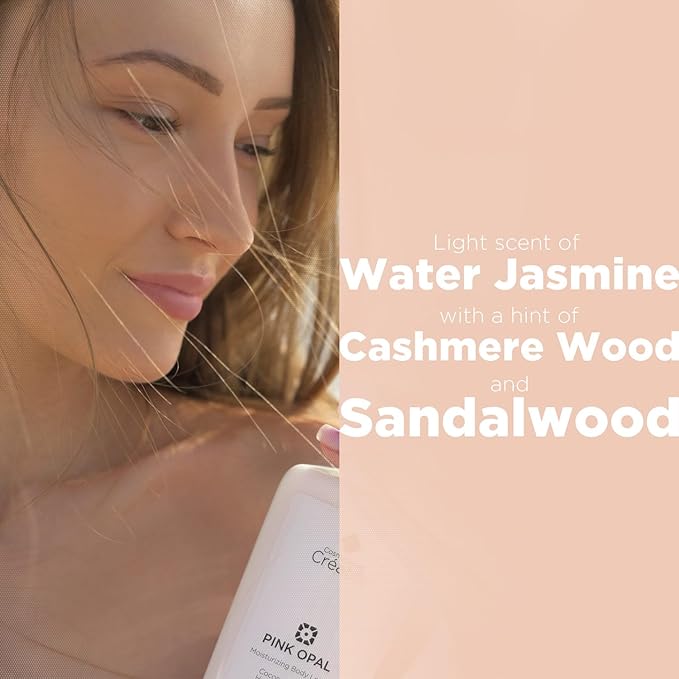 Pink Opal Moisturizing Body Lotion with Coconut Butter and Hyaluronic Acid, 8.5 fl. oz.-GlimoraGlow