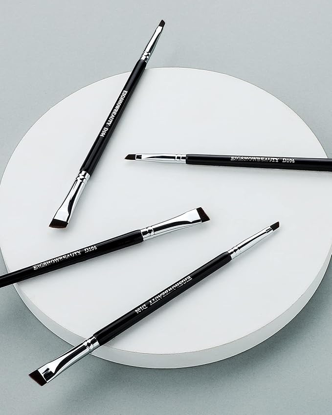 Eyebrow Brush & Eyeliner Brush, EigshowBeauty Double-Ended BrushesOne Brush For 2 Uses - Black (D104)-GlimoraGlow