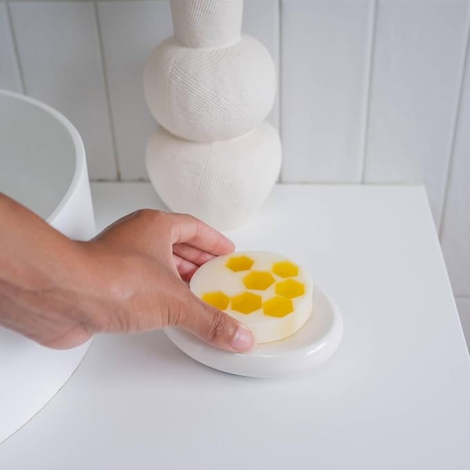 ANIHANA Handcrafted Soap 3 Pack with Coconut Oil, Gentle Cleansing Paraben Free Cruelty Free Refreshing Manuka Honey & Goat Milk Scent 4.23 oz each-GlimoraGlow