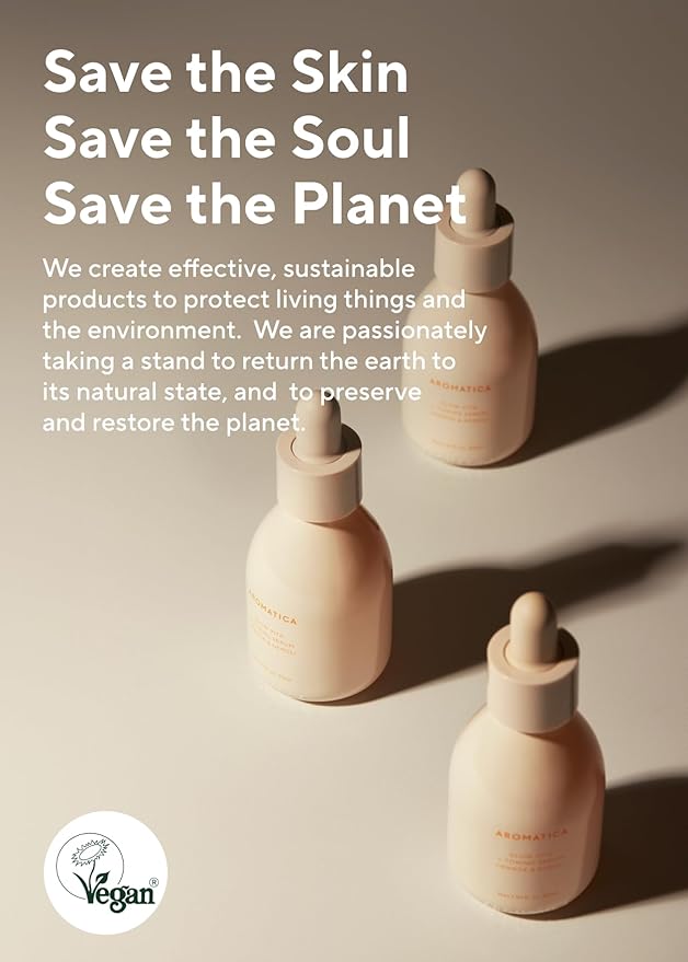 AROMATICA Glow Vita C Toning Serum Orange & Neroli 30ml/1.01 fl. oz - Orange Vitamin C Serum for Face with Hyaluronic Acid For Sensitive Skin-GlimoraGlow