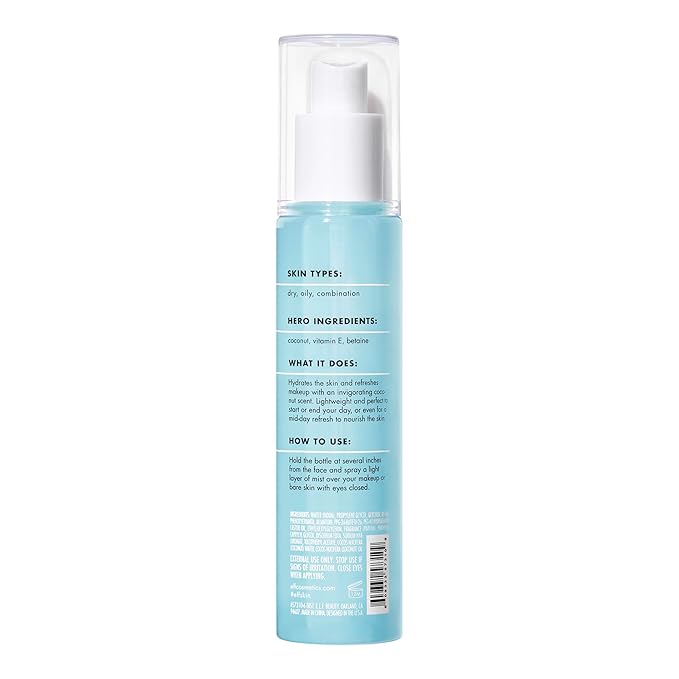e.l.f. SKIN Holy Hydration! Hydrating Coconut Mist, Refreshes, Soothes & Invigorates Skin, Tropical Scent, 2.7 Fl Oz (Pack of 1)-GlimoraGlow