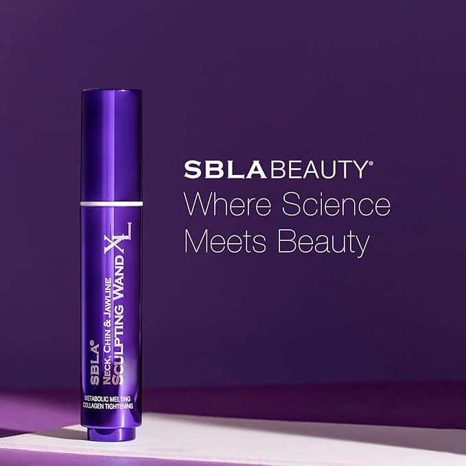 SBLA Neck, Chin & Jawline Sculpting Wand XL – Melts Neck Fat Under The Chin & Along Jowls, Lifts & Sculpts The Entire Area & Reduces Lines, Boosts Collagen Production-GlimoraGlow