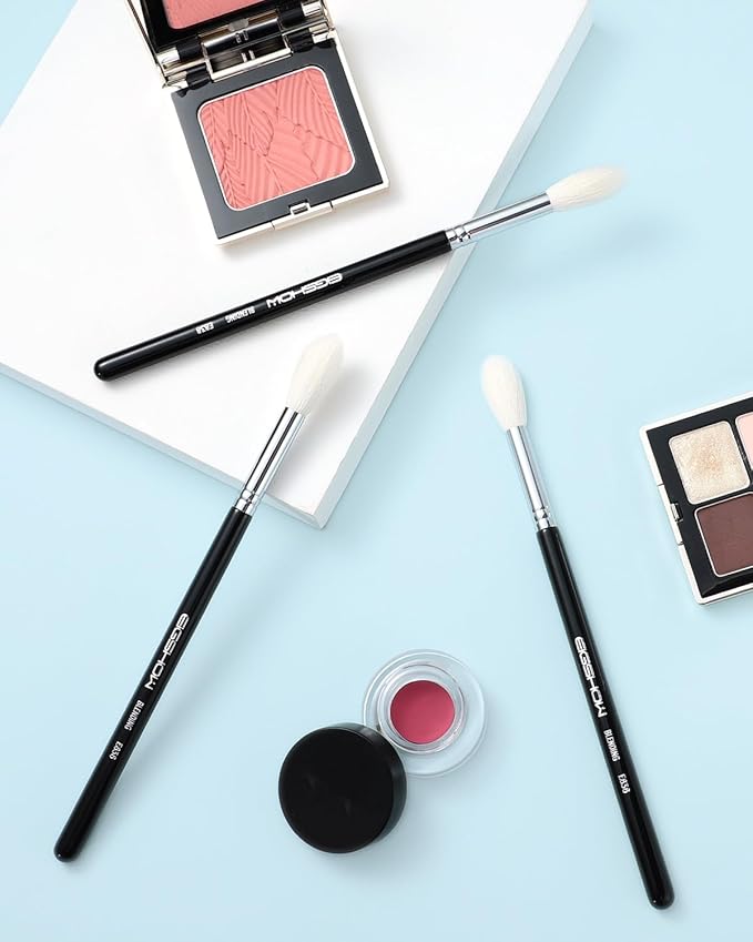 Eyeshadow Brush Fluffy Big Blending Brush Goat Bristles Soft Smugde for Powder Cream Liquid Eyeshadow for Eye Makeup Black (E838)-GlimoraGlow