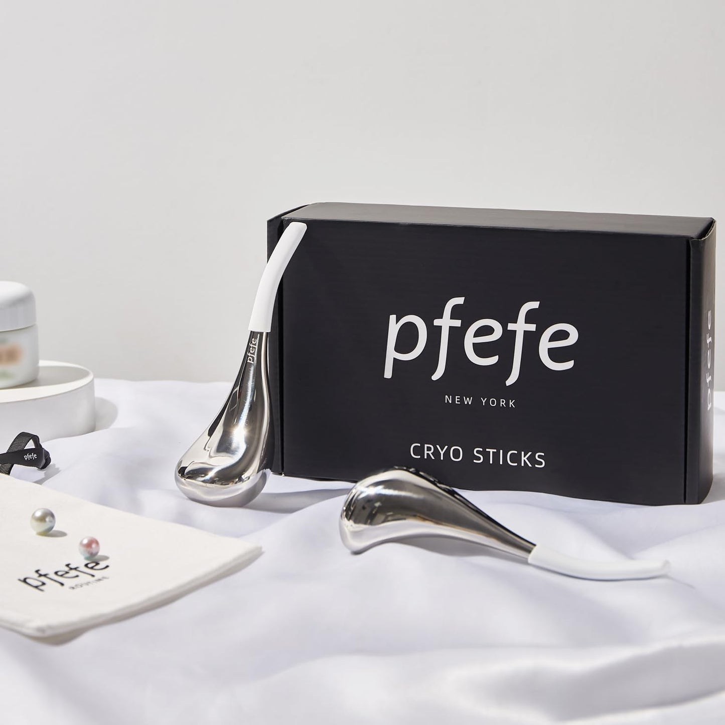 Cryo Sticks Facial Skin Care Ice Globes for Women Face Eyes, Stainless Steel Face Beauty Tools for Girls Ladies, Esthetician Supplies Cooling Spa Globes with Storage Case-GlimoraGlow