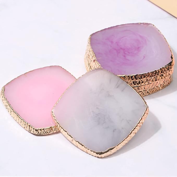1 Piece Nail Art Palette Nail Polish Palette Mixing Palette Makeup Plate Nail Plate for Nail Art Nail Tip Holder Nail Art Display (pink square)-GlimoraGlow