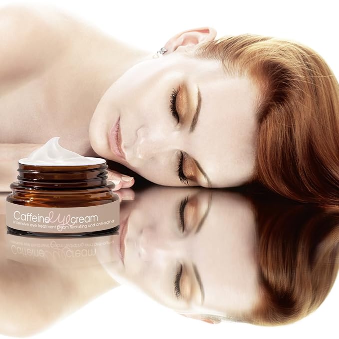 Natural Caffeine Eye Cream serum With Collagen,Hyaluronic Acid for Dark Circle and Puffiness,Great Under Eye Cream for Anti Aging,Eye Lift Treatment for Men &Women 0.52oz-GlimoraGlow