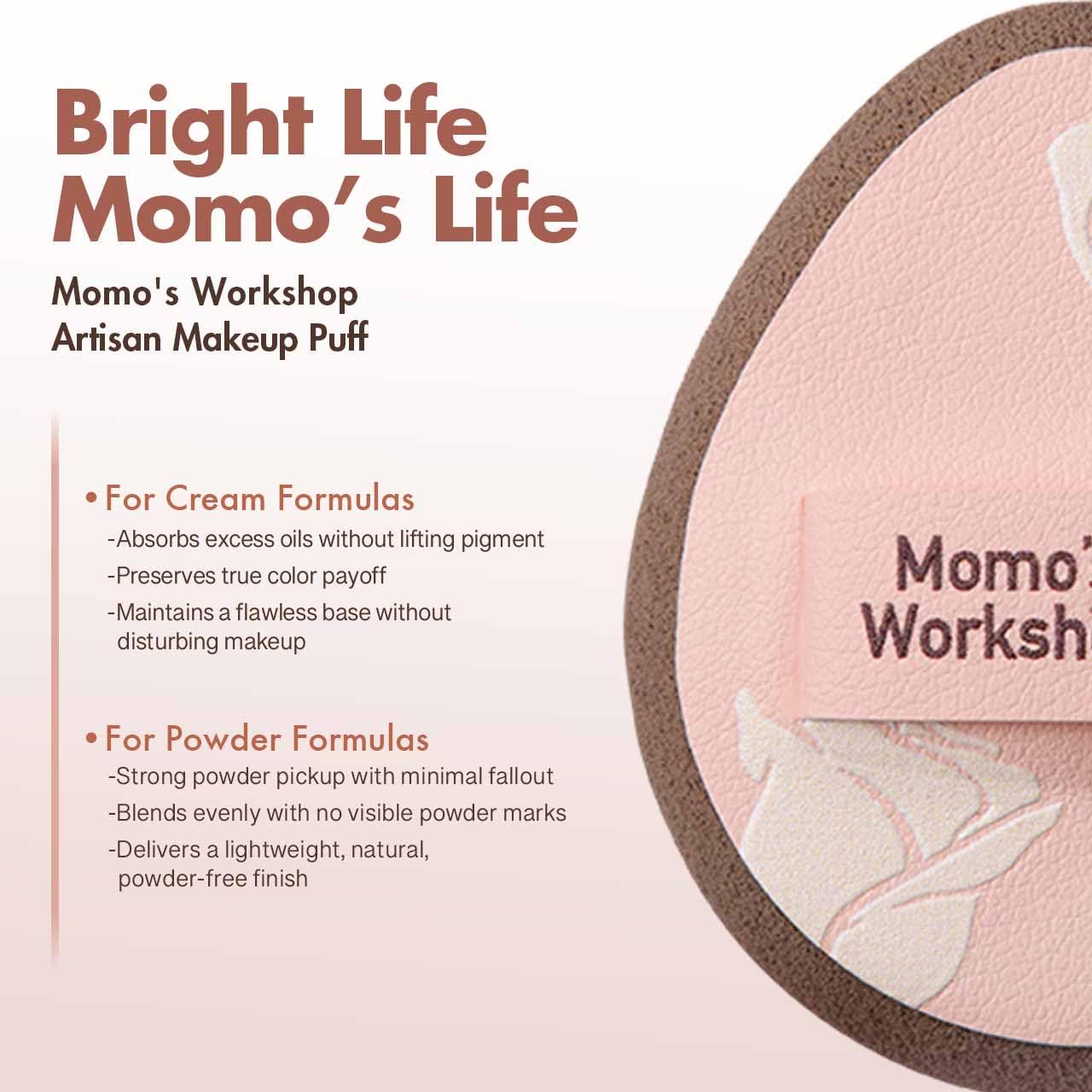 Multi-Use Mini Makeup Sponge Set,Oil-Control & Makeup Setting, Cut-Edge Design for Cream & Powder Products, for Oily Skin,Pink-Brown, 3PCS Mini Beauty Concealer Sponges & Storage Case-GlimoraGlow