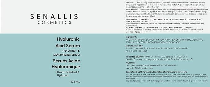 Hyaluronic Acid Serum 16 fl oz And 2 fl oz, Made From Pure Anti Aging/Wrinkle, Ultra Hydrating Moisturizer That Reduces Dry Skin Manufactured In USA-GlimoraGlow