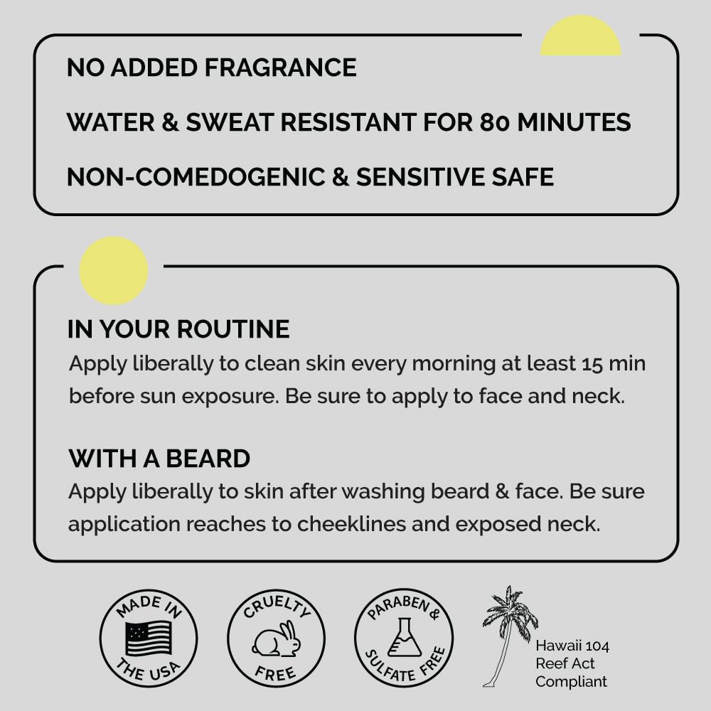 ZEUS Men's Daily Defense SPF50 Face Moisturizer for Men, Natural & Organic, Zinc Oxide Face Moisturizing Mineral Sunscreen, Hydrates & Protects Skin Against Harmful UV Rays (Made in USA)-GlimoraGlow