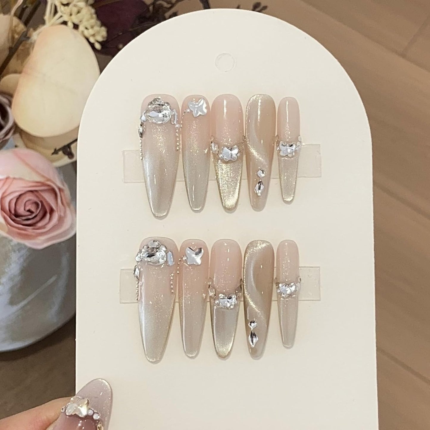 18 Types of 900 Special-Shaped Diamonds + 3200 Flat-Bottomed Nail Rhinestones, Clear Nail Crystal Gems Stone DIY Crafts for Shoes, Clothes, Jewels-GlimoraGlow