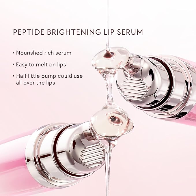 Hydrating Brightening Lip Serum, Nourishing Hydration Tinted Lip Stain, Plumping Lip Gloss with Polypeptide Squalane (00 Clear)-GlimoraGlow