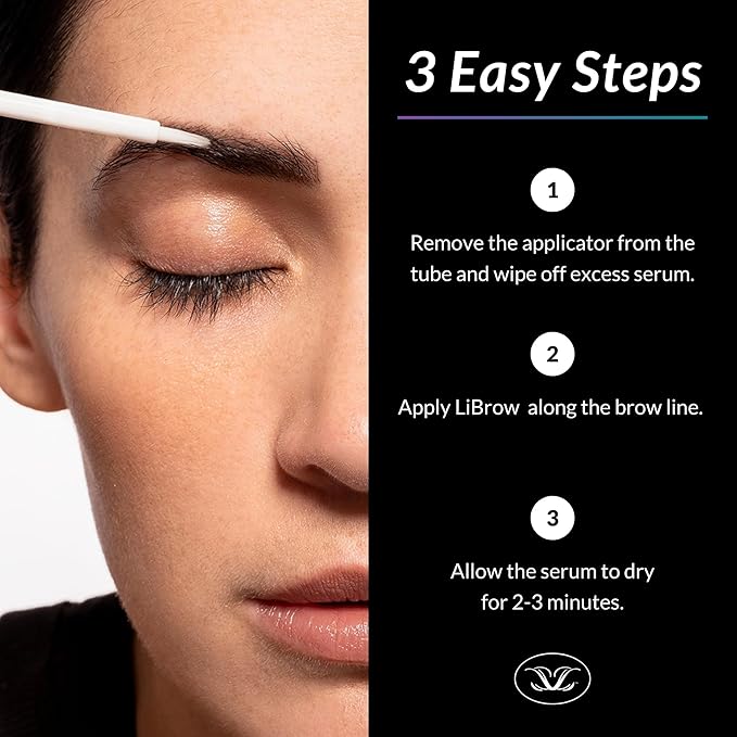 LiBrow® Purified Eyebrow Physician-Formulated Serum XL for Fuller & Thicker Looking Eyebrows | Natural Eyebrow Enhancer Safe for Sensitive Skin | 6-Month Supply (6ml)-GlimoraGlow