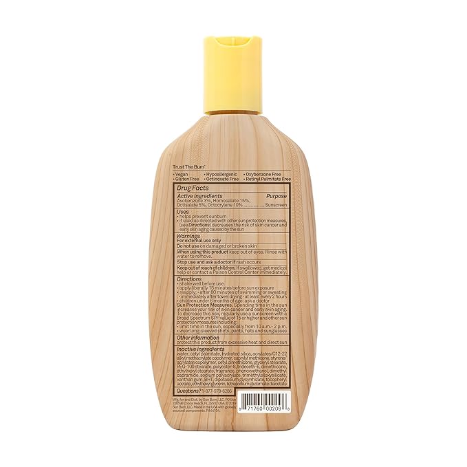 Sun Bum Original SPF 70 Sunscreen Body Lotion - Broad Spectrum Moisturizing Sunscreen with Vitamin E - Hawaii 104 Act Compliant (Made without Octinoxate & Oxybenzone) - 8 oz-GlimoraGlow