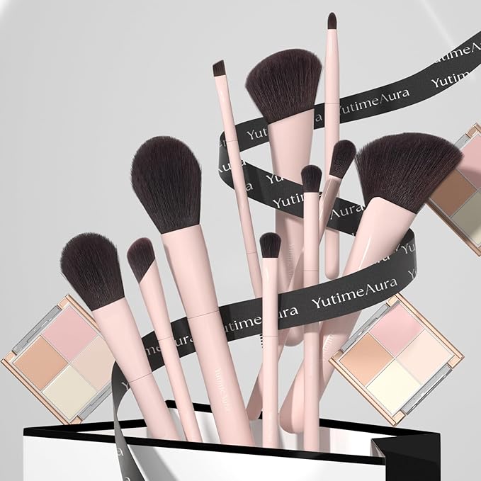 Makeup Brushes 10Pcs Professional Makeup Brush Set Foundation Contour Concealer Blush Highlight Powder Blending Eye Shadow Brush-GlimoraGlow