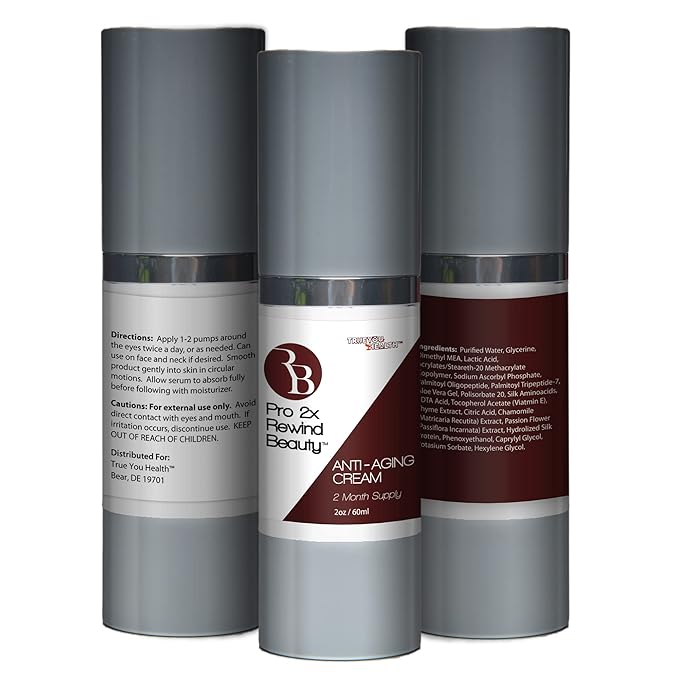 Pro 2x Rewind Beauty - Premium Anti-Aging Eye Serum - 2 Month Supply - Skin Firming Technology To Help Reduce Wrinkles Appearance & Tighten Bags Under Eyes - Diminish the Look of Dark Circles-GlimoraGlow